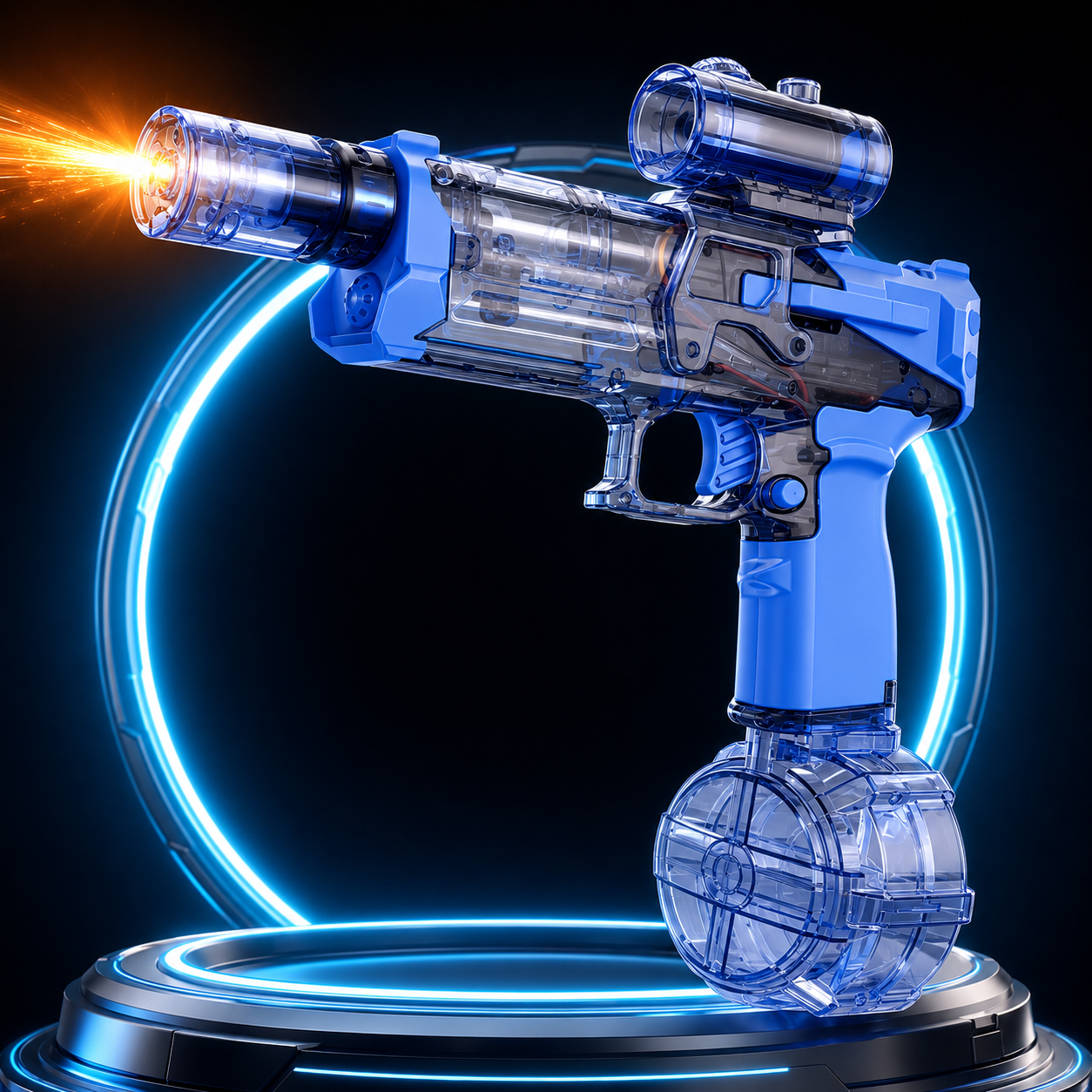 Pistola de agua automática con luces de ráfagas